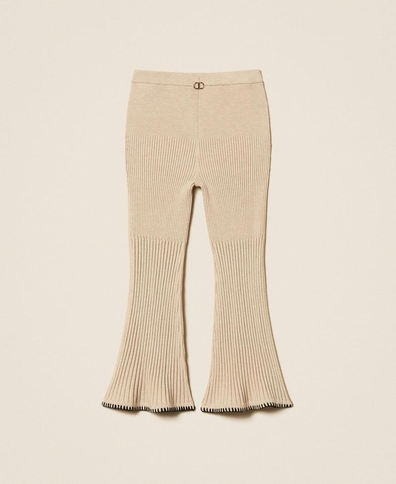 pantaloni in maglia a coste 252GB3081 10884 TWINSET GIRL 