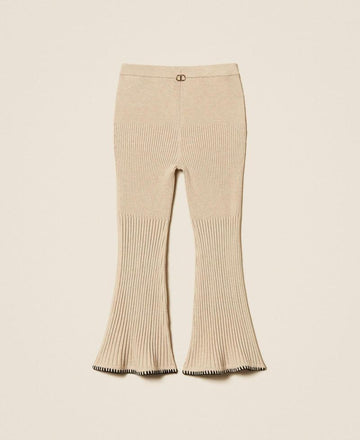 pantaloni in maglia a coste 252GB3081 10884 TWINSET GIRL 