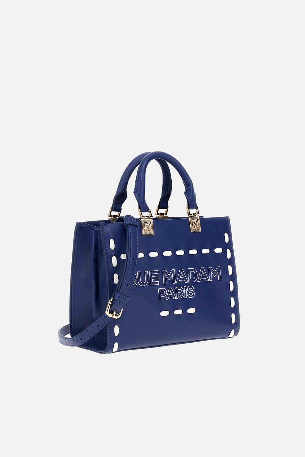 Borsa iconique mini tote 1532ICONIQUE NAVY RUE MADAM PARIS 