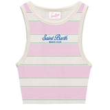MC2 SAINT BARTH top in maglia a coste blue jr Rosa