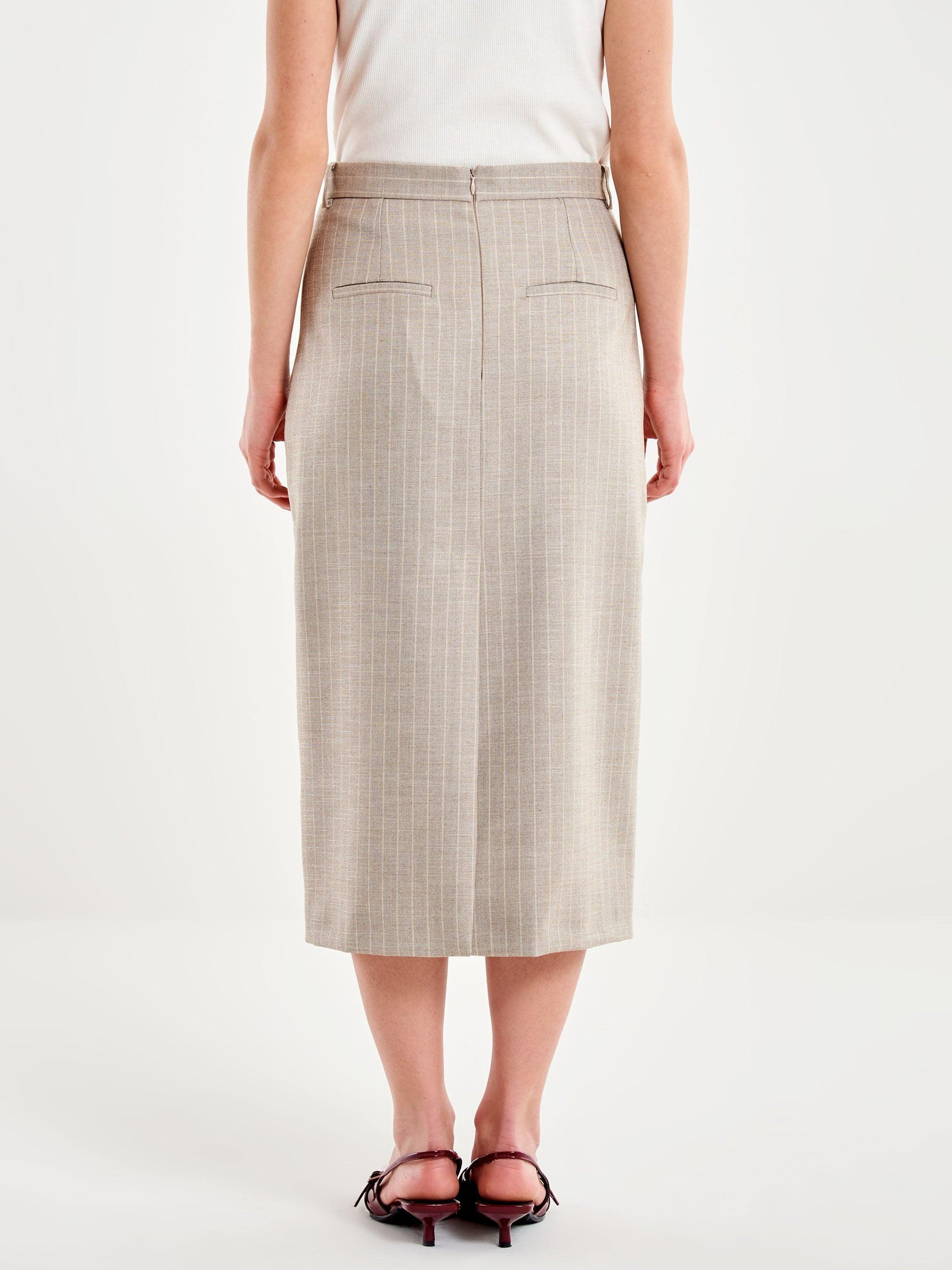 gonna longuetta gessata TAB 0252 BEIGE VICOLO 