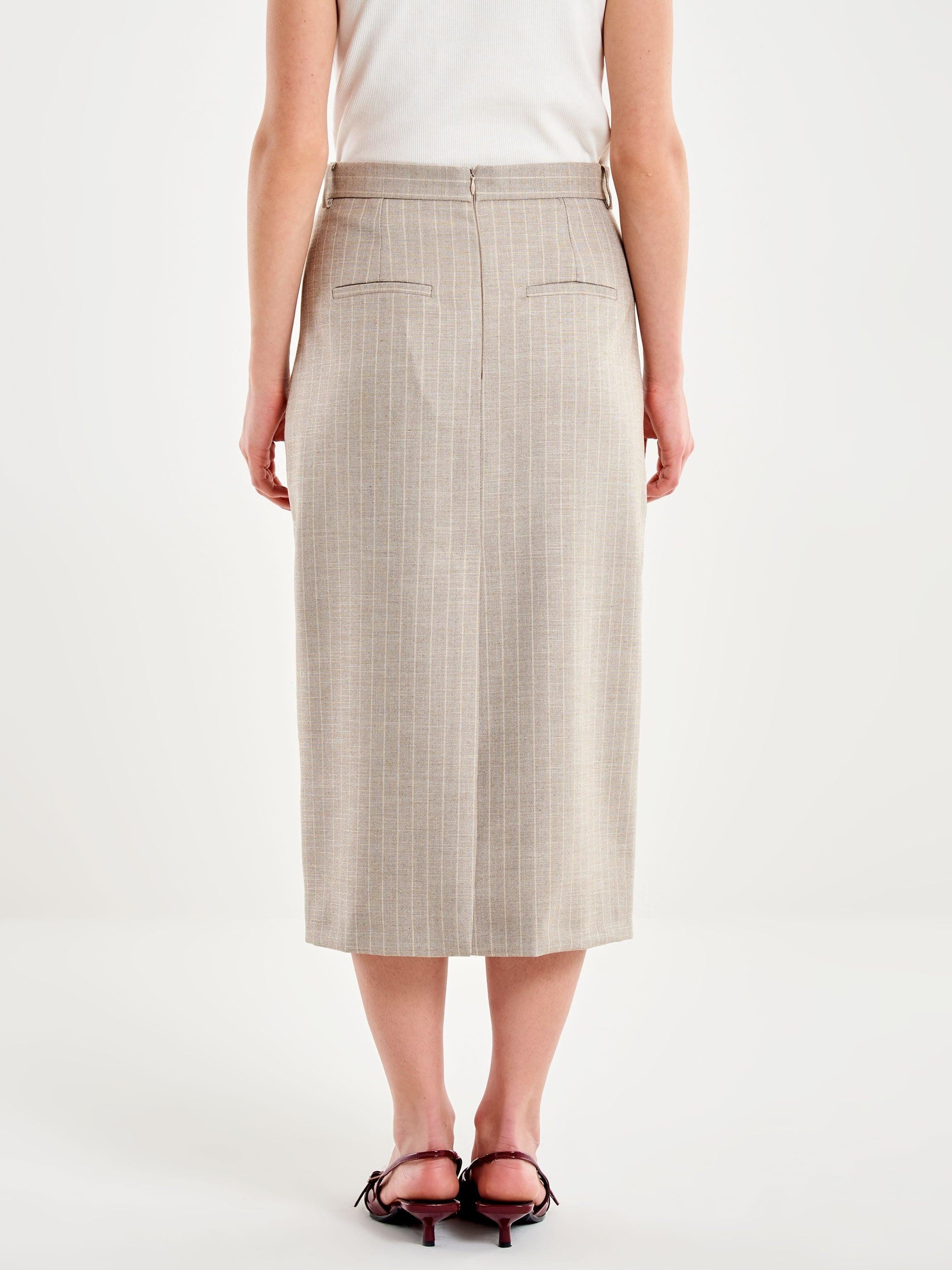 gonna longuetta gessata TAB 0252 BEIGE VICOLO 