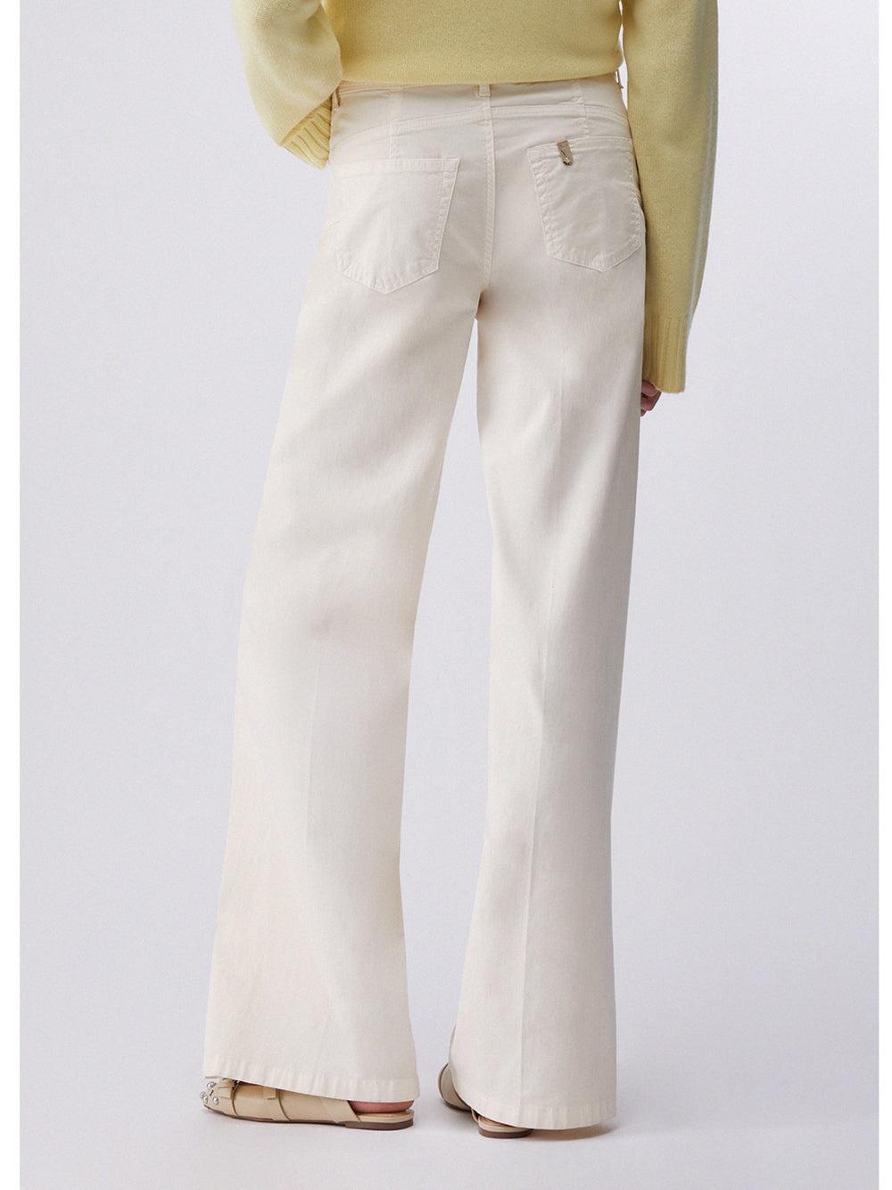 pantalone con cintura WA6274T9257 41208 LIU JO WHITE 