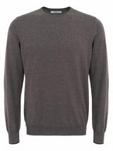 GRAN SASSO maglia con toppe alcantara Grigio