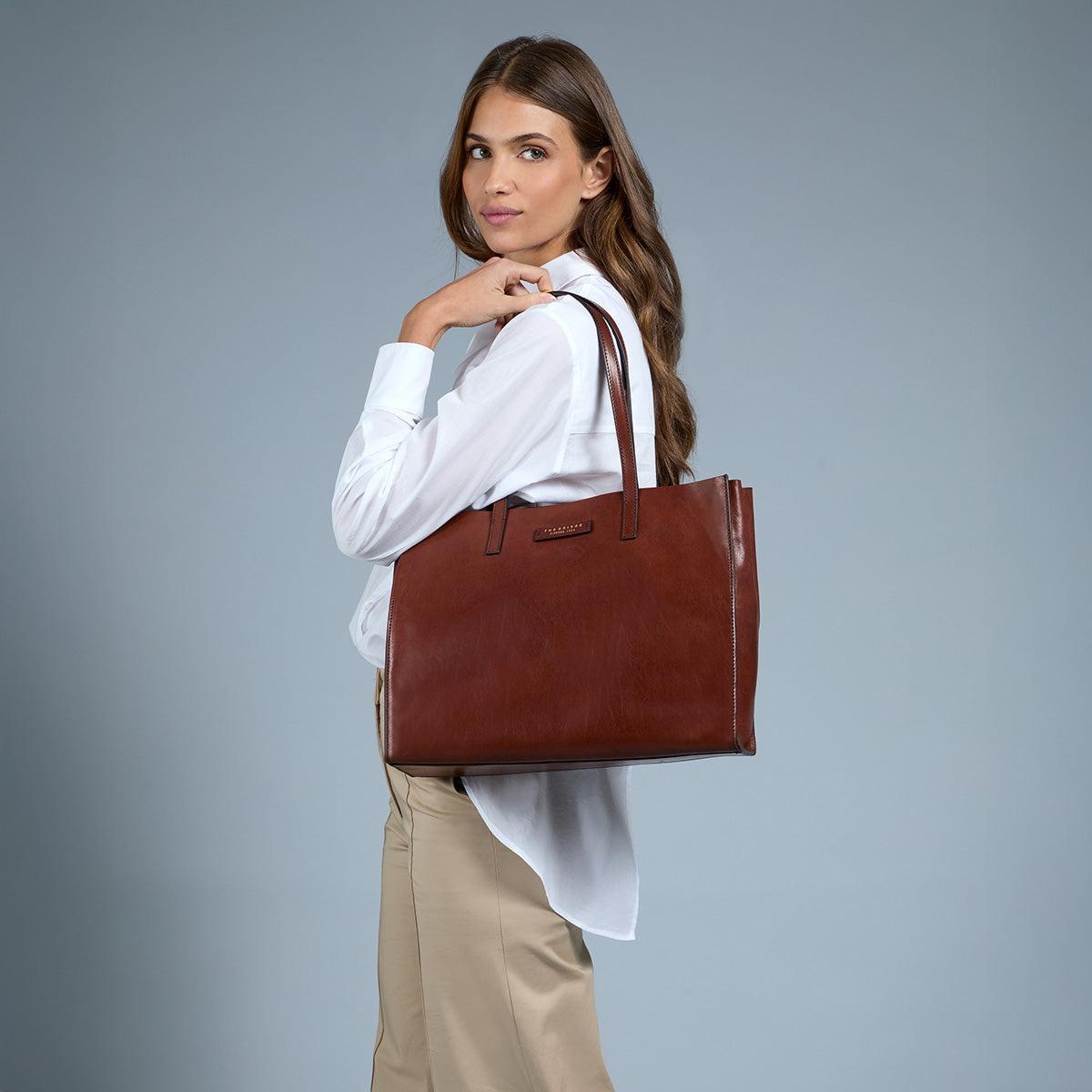 shopper collezione mirra 04131401 14 MARRONE/ORO THE BRIDGE 