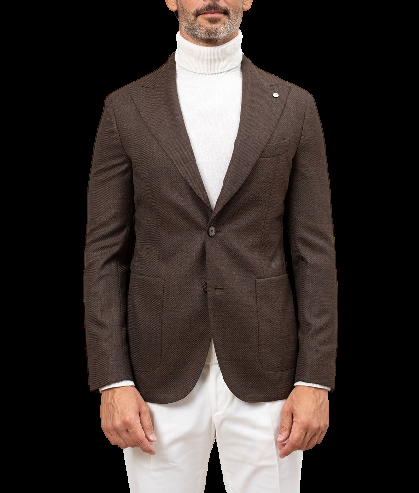 blazer monopetto in lana vergine 2684 52533 02 LUIGI BIANCHI MANTOVA 