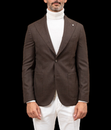 LUIGI BIANCHI MANTOVA blazer monopetto in lana vergine Marrone