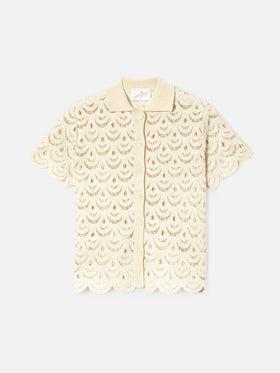 camicia a righe traforata MONET 01719L MC2 SAINT BARTH 