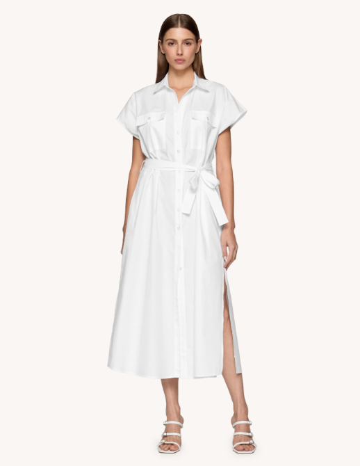 abito longuette con spacco DA430PF0010DXXX 000 DONDUP 