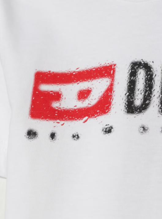 T-shirt con logo in contrasto J02475 00YI9 K100 DIESEL 