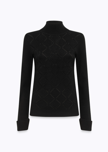 maglia fitted con strass RF5114MS99E 22222 Blugirl 
