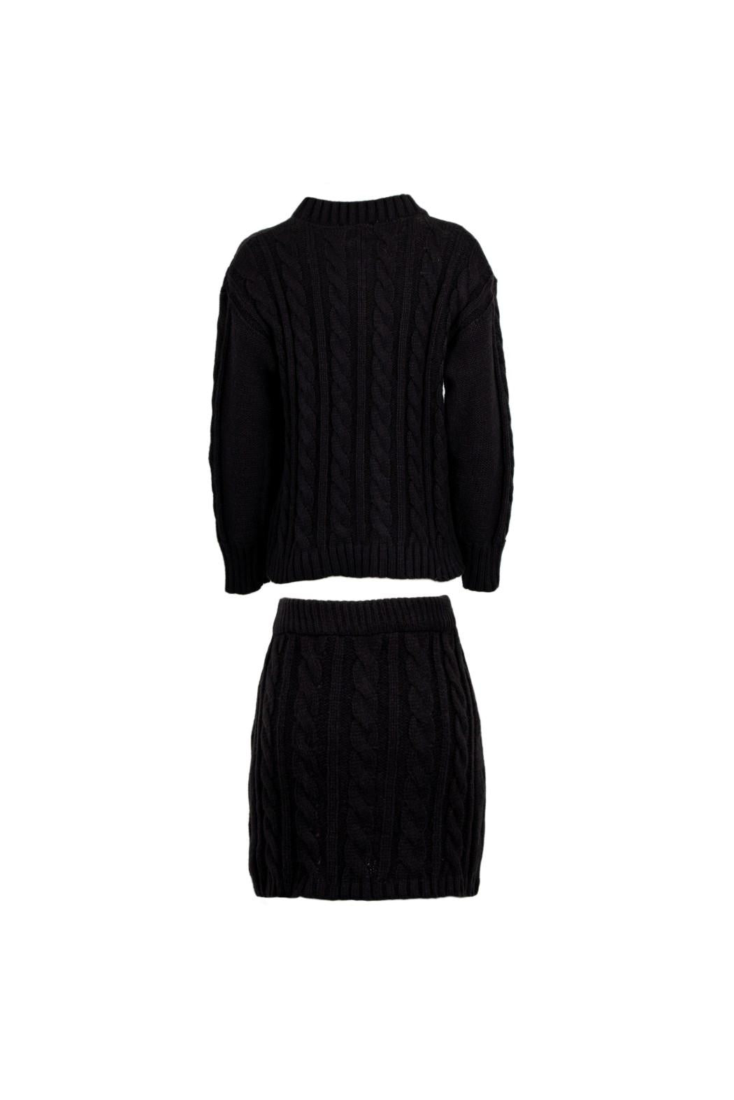 completo cardigan e gonna SARASOTA 262W5D6 NERO TPN 