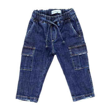jeans cargo elasticizzato MR3173 BLU MANUEL RITZ KIDS 