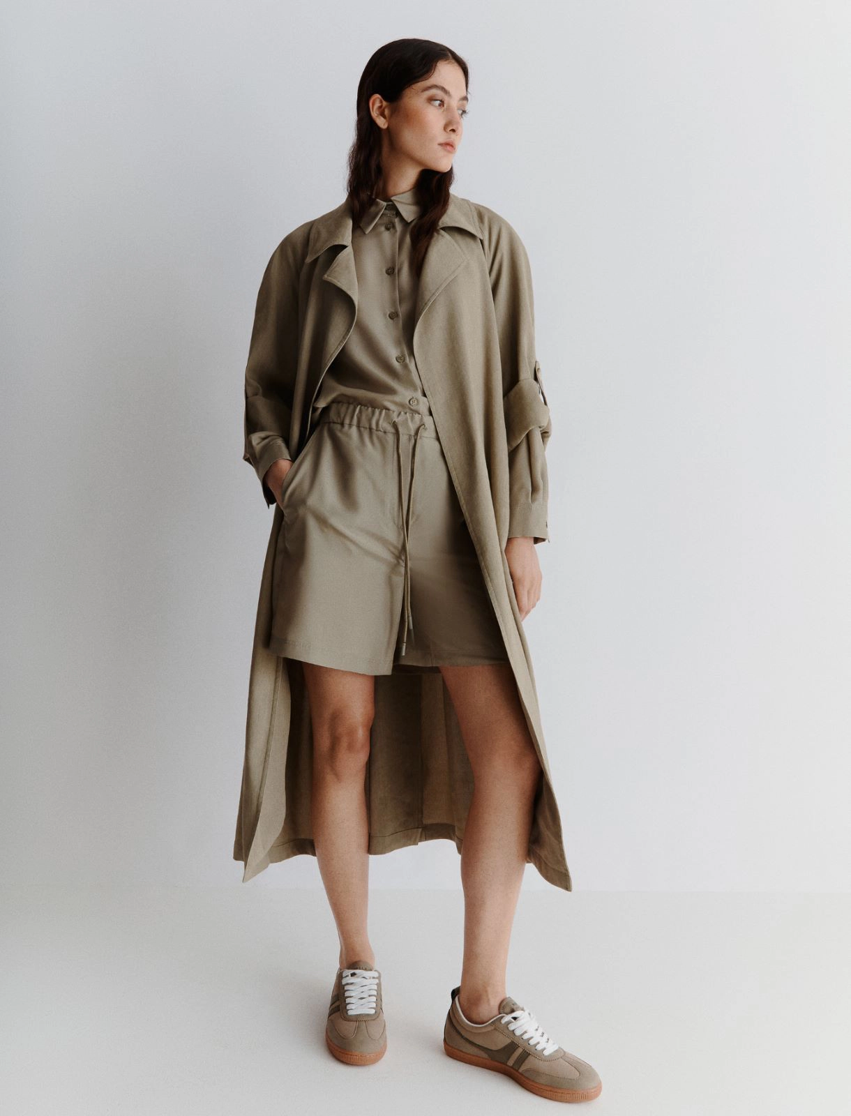 spolverino in lino stretch SNODO 004 MARella 