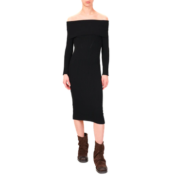 abito con scollo shiffer 77254S NERO VICOLO 
