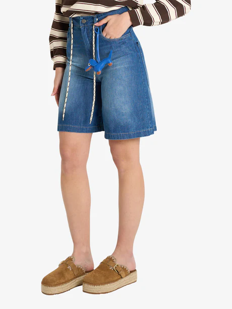 shorts con applicazione DD5360 DENIM VICOLO 