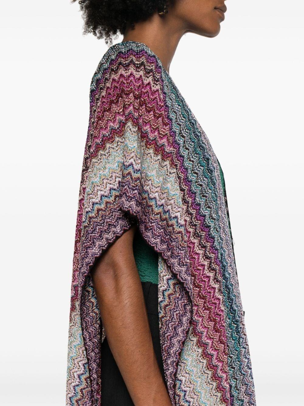 poncho in maglia zig zag 5PB6VMD9718 0001 MISSONI 