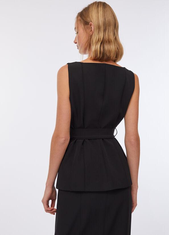gilet con zip CF5022T2200 22222 LIU JO BLACK 