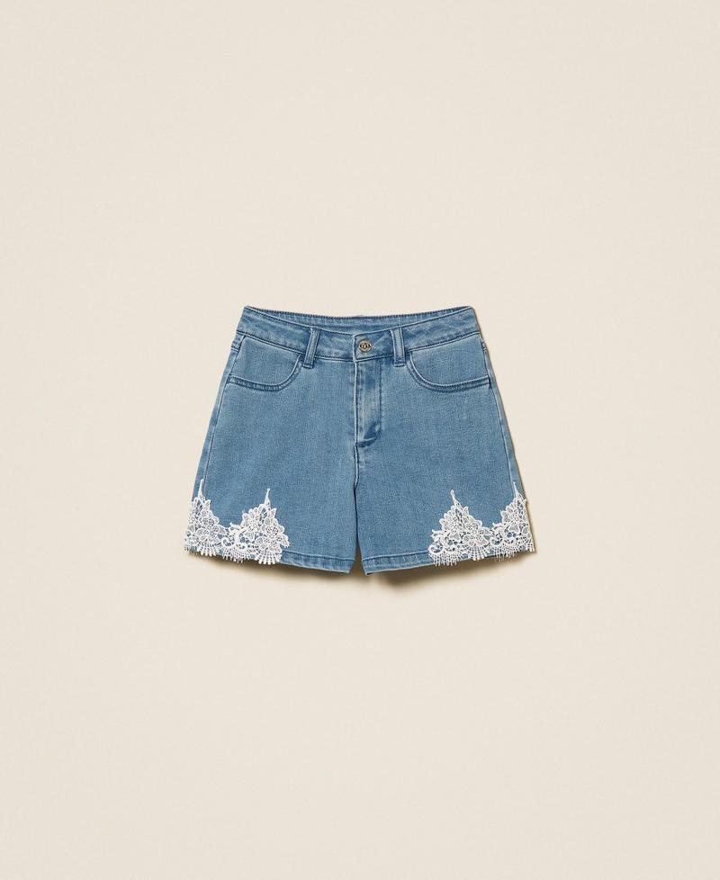 shorts in jeans con pizzo 261GJ2081 03451 TWINSET GIRL 