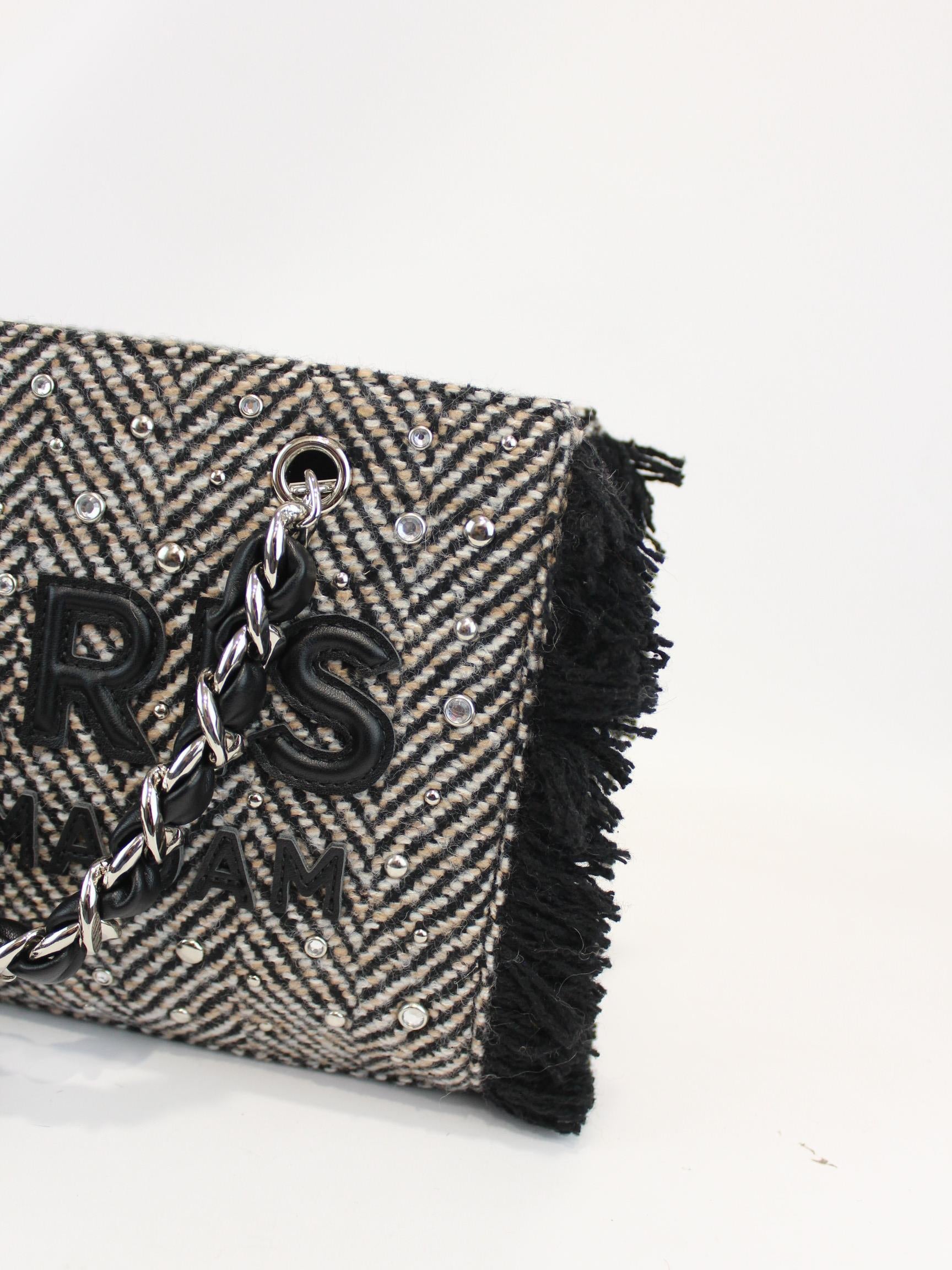 borsa harris piccola 1517 TWEED BLACK RUE MADAM PARIS 