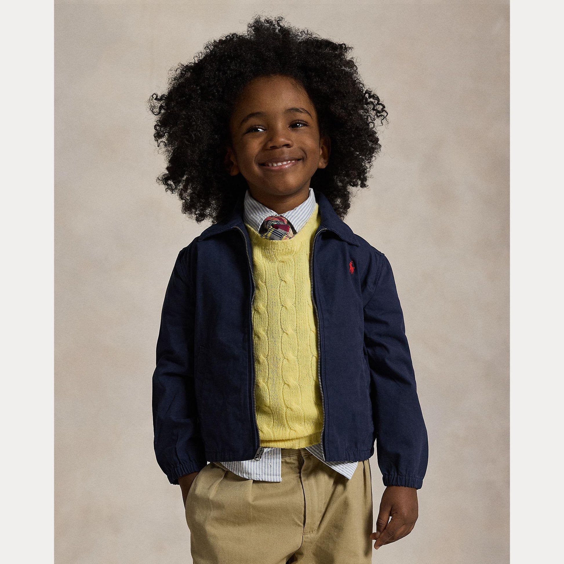 giubbino in popeline con logo 322-934661 002 RALPH LAUREN POLO 