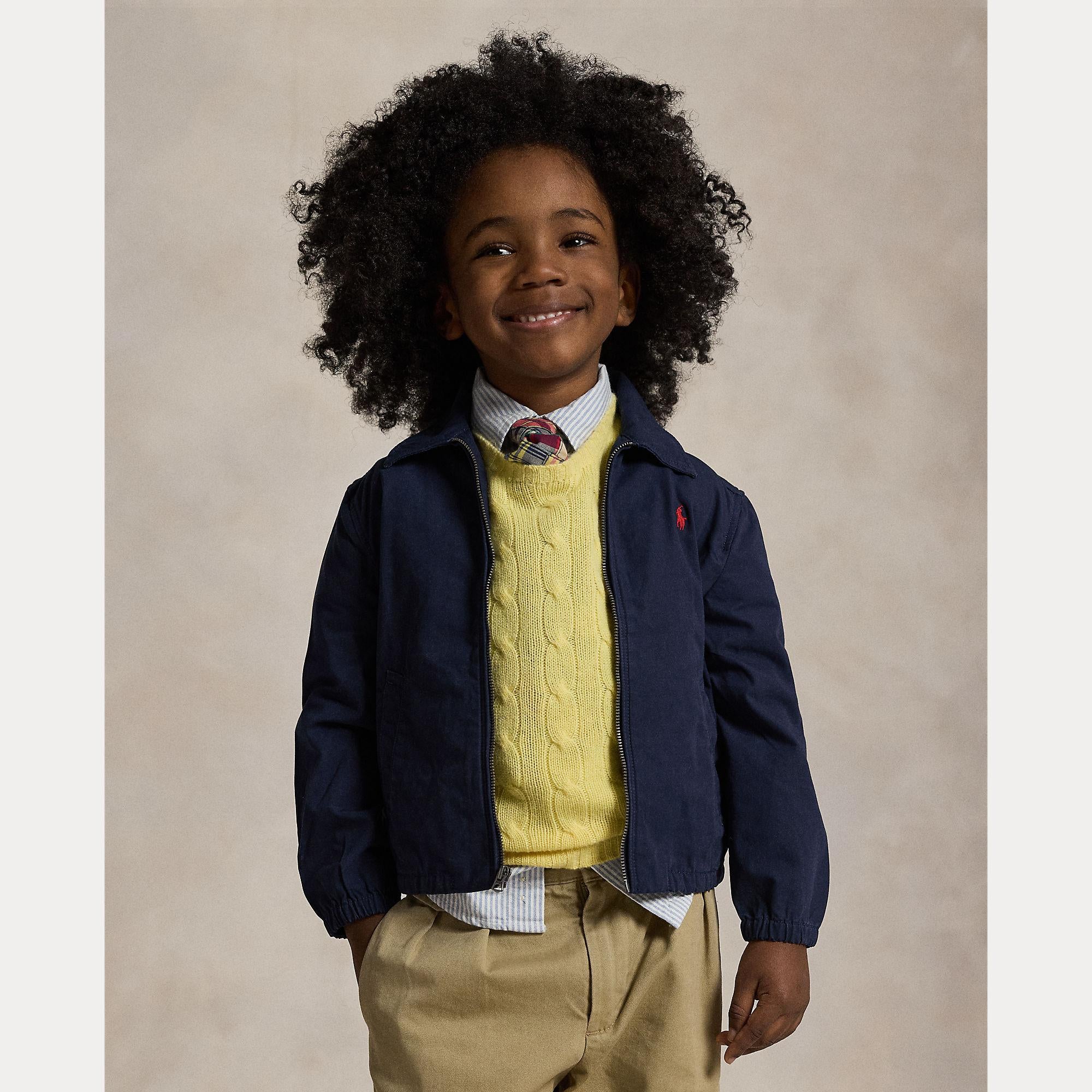 giubbino in popeline con logo 322-934661 002 RALPH LAUREN POLO 