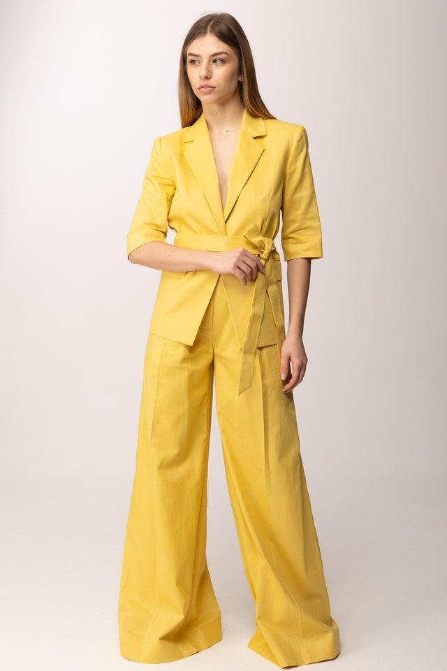 pantalone ampio in lino 261AT2073 13459 TWINSET ACTITUDE 