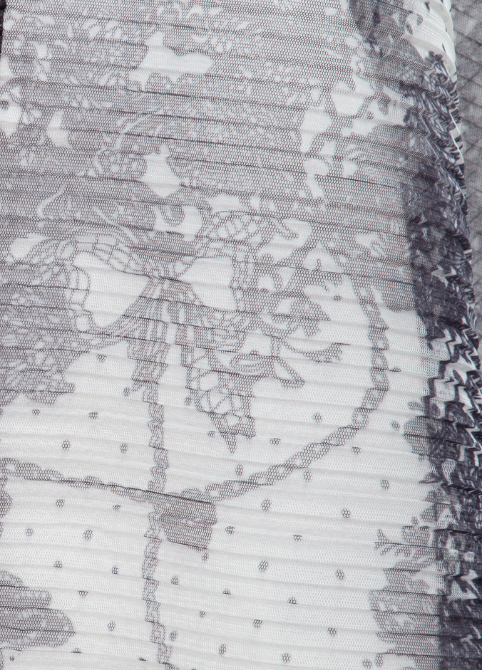 stola in tulle plissè a stampa pizzo NA6012J3895 P9401 Blugirl 