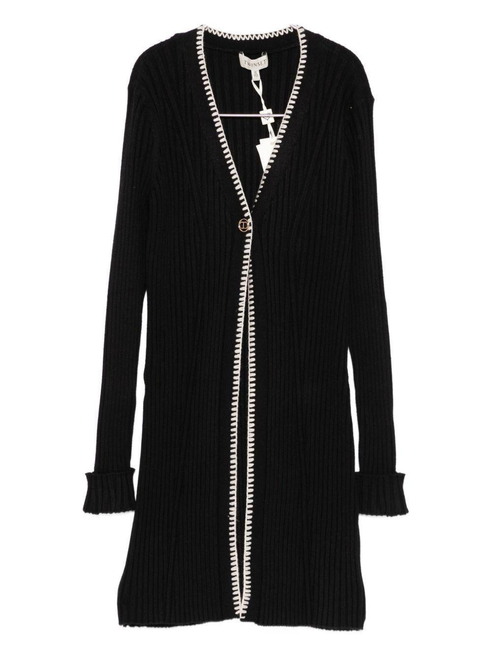 cardigan lungo con inserti 252GJ3090 00006 TWINSET GIRL 
