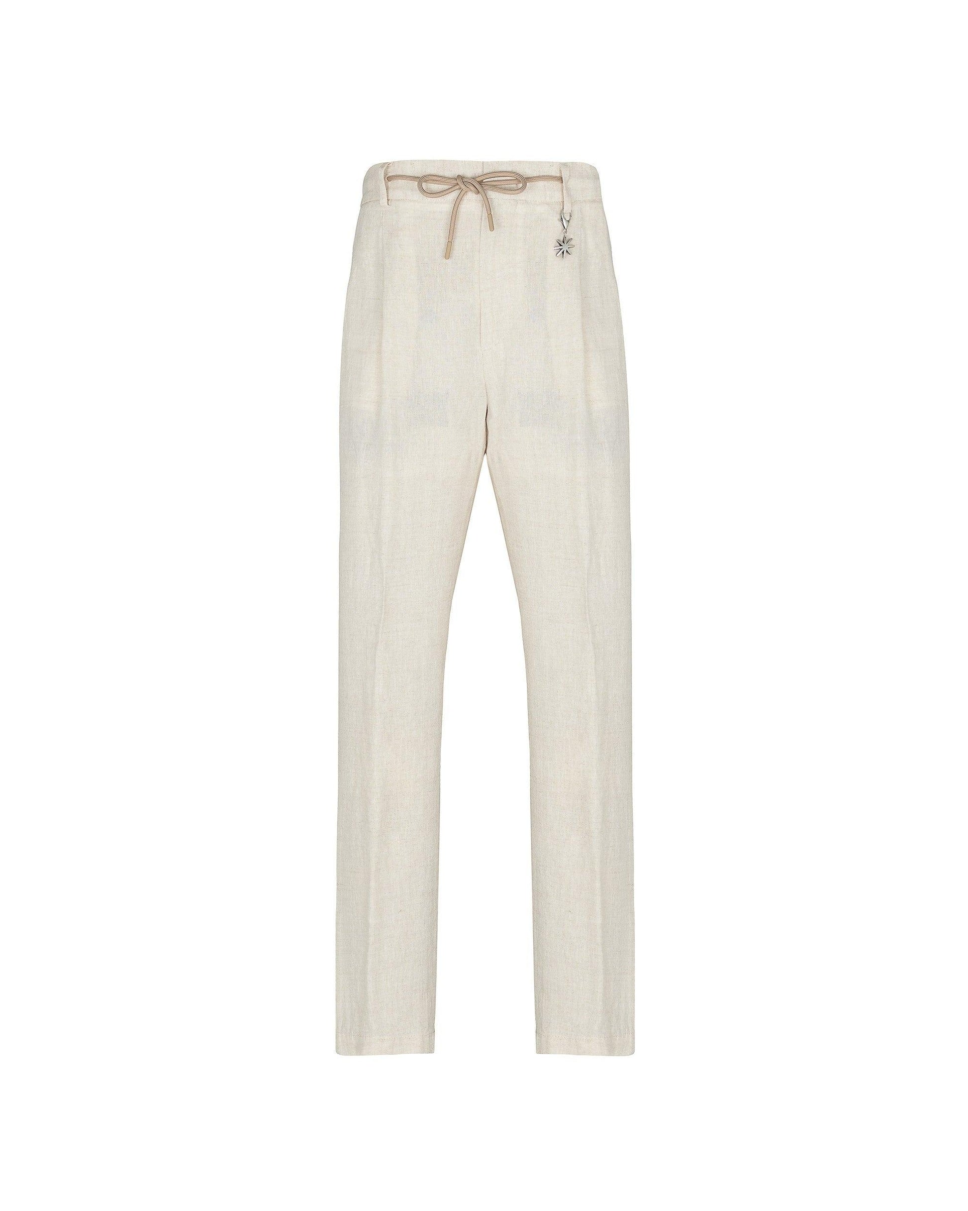 pantalone jogging in lino 4032P1688L 263144 22 MANUEL RITZ 