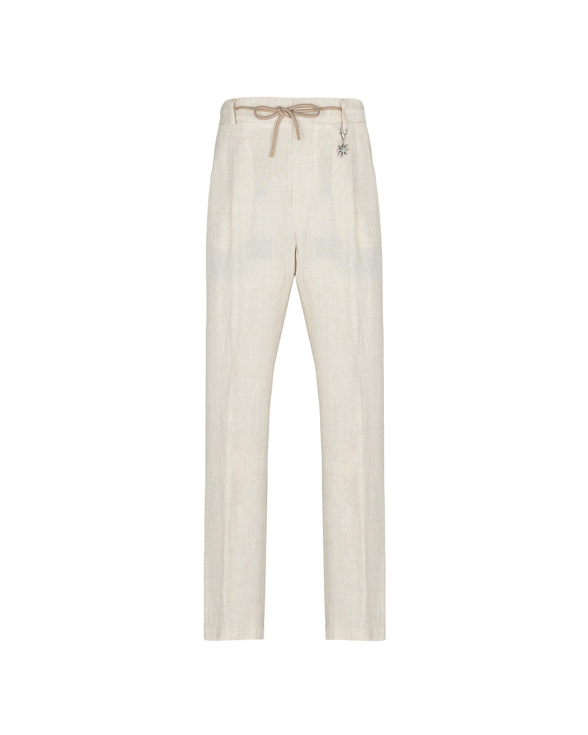 pantalone jogging in lino 4032P1688L 263144 22 MANUEL RITZ 