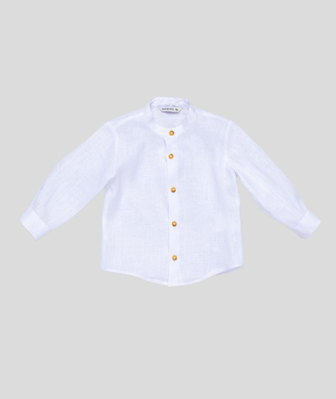 CAMICIA BAMBINO COLLO KOREANO MR1603 BIANC MANUEL RITZ KIDS 