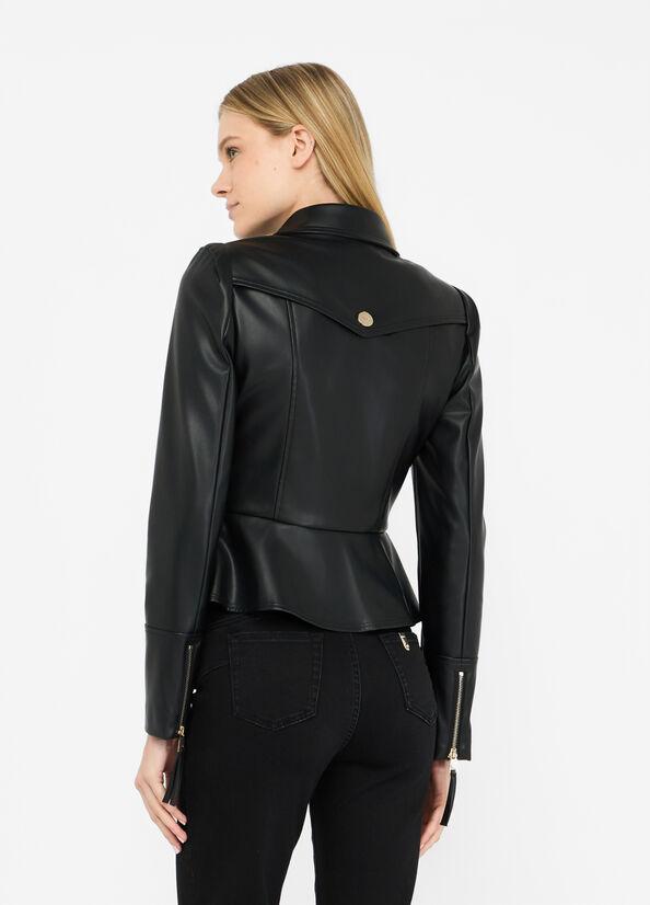 giacca design biker CF5203E0624 22222 LIU JO BLACK 