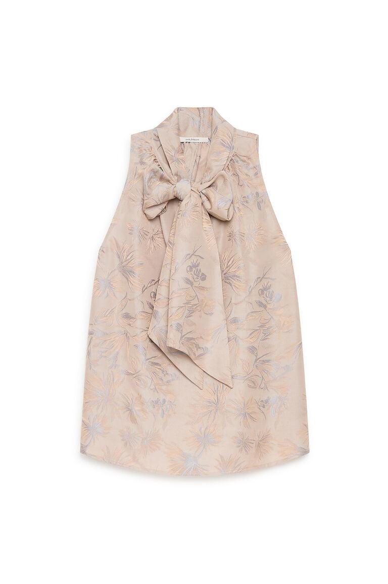 top con fiocco e stampa JP5558 50670 B1296 BEIGE/CELESTE MALI'PARMI 