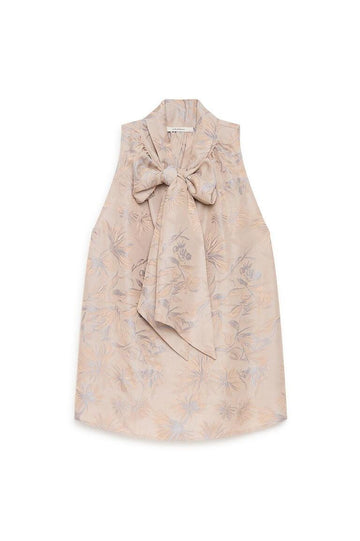 top con fiocco e stampa JP5558 50670 B1296 BEIGE/CELESTE MALI'PARMI 