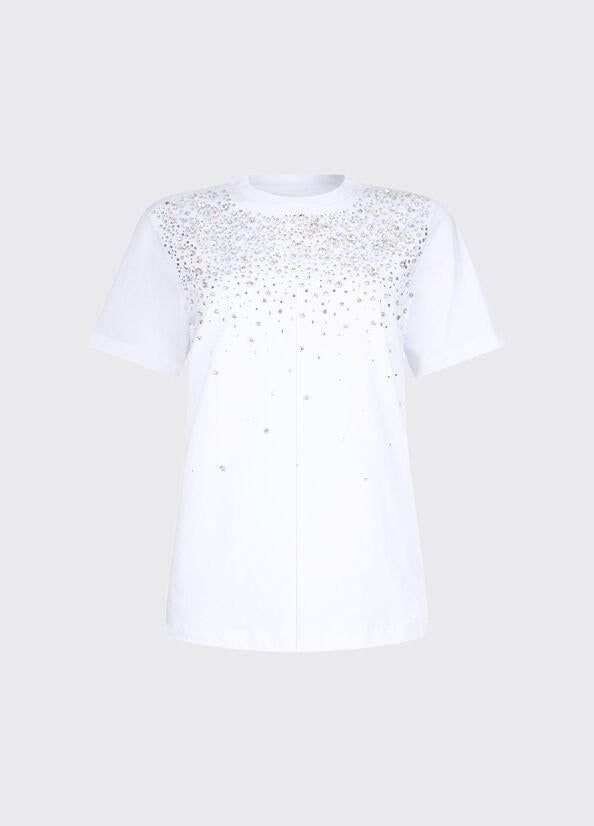 t-shirt con gioiello CA6193J3868 11111 LIU JO BLACK 