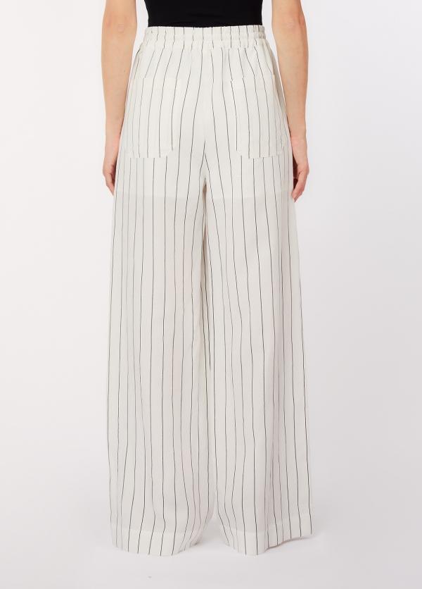 pantalone gessato WA6368T4818 03Q45 LIU JO WHITE 