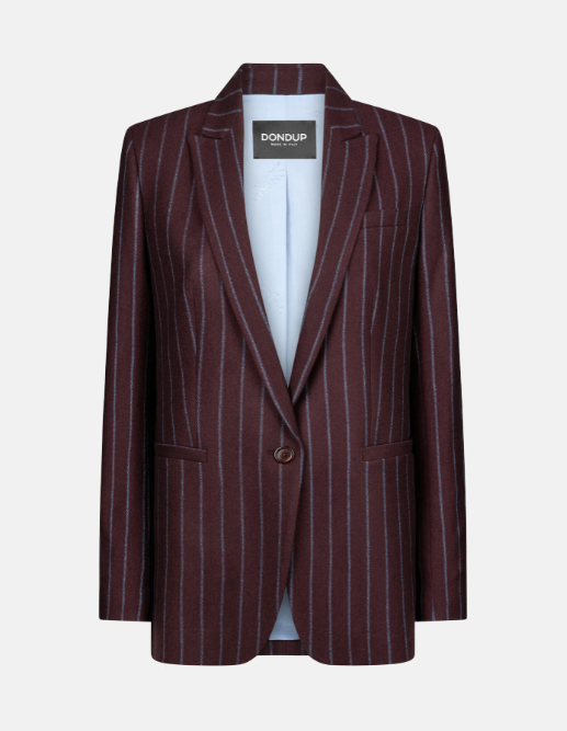 blazer in flanella a righe DJ524ES0075DXXX527 DONDUP