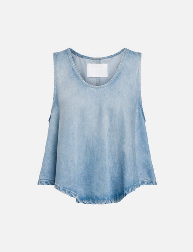 top in denim DC454DF0266DMC6 800 DONDUP 