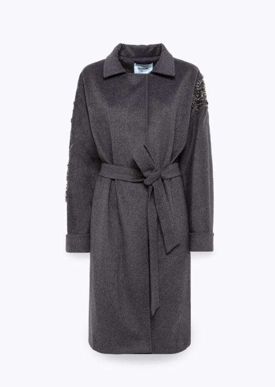 cappotto con cinta e gioielli RF5241T221A 02073 Blugirl 