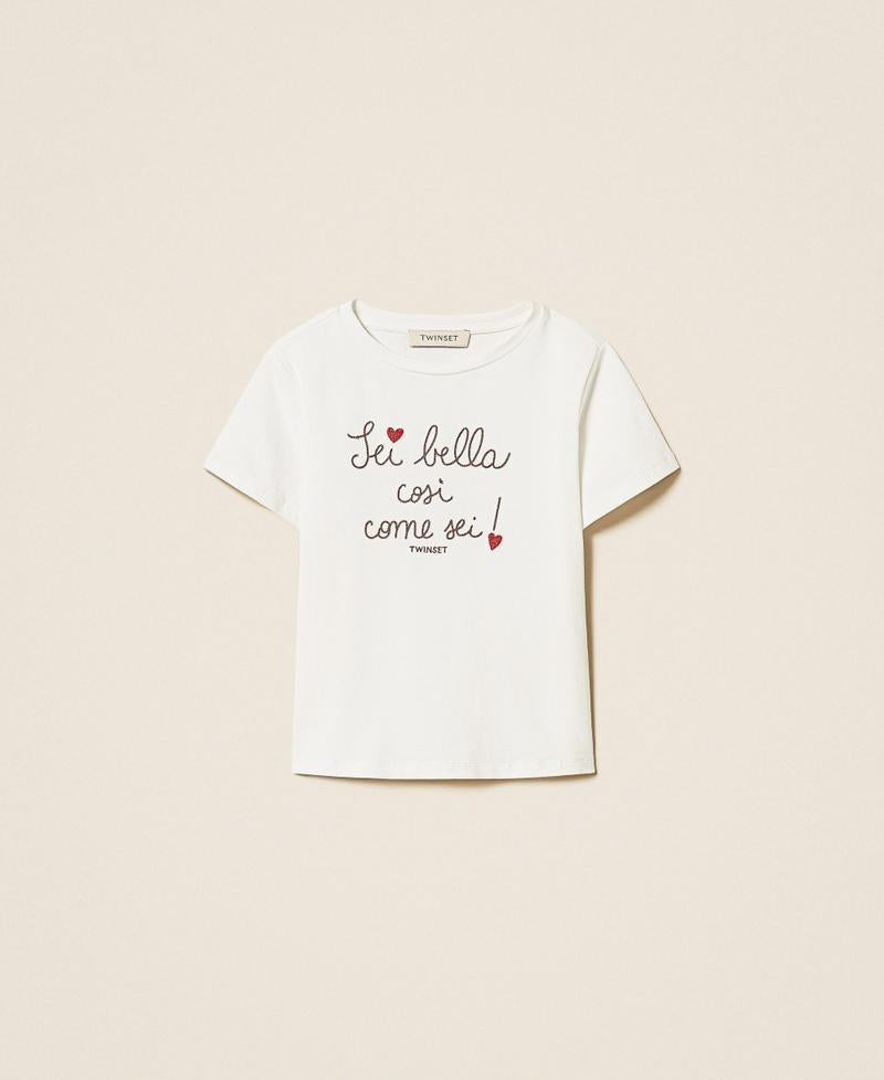 t-shirt sei bella cosi come sei 261GJ2251 13378 TWINSET GIRL 
