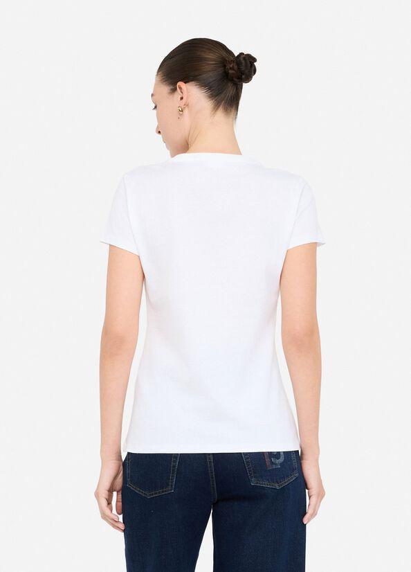 t-shirt con stampa MF5456JS923 P9172 LIU JO WHITE 