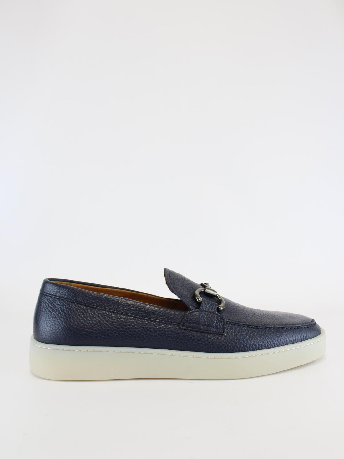 Mocassino in pelle lavorata con applicaizoni 646 NAVY ROSSI 