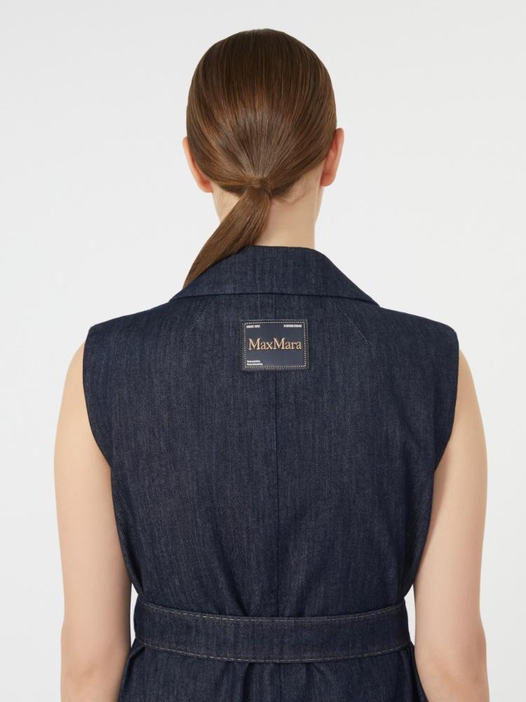 gilet lungo in denim GRETA 001 S MAXMARA 