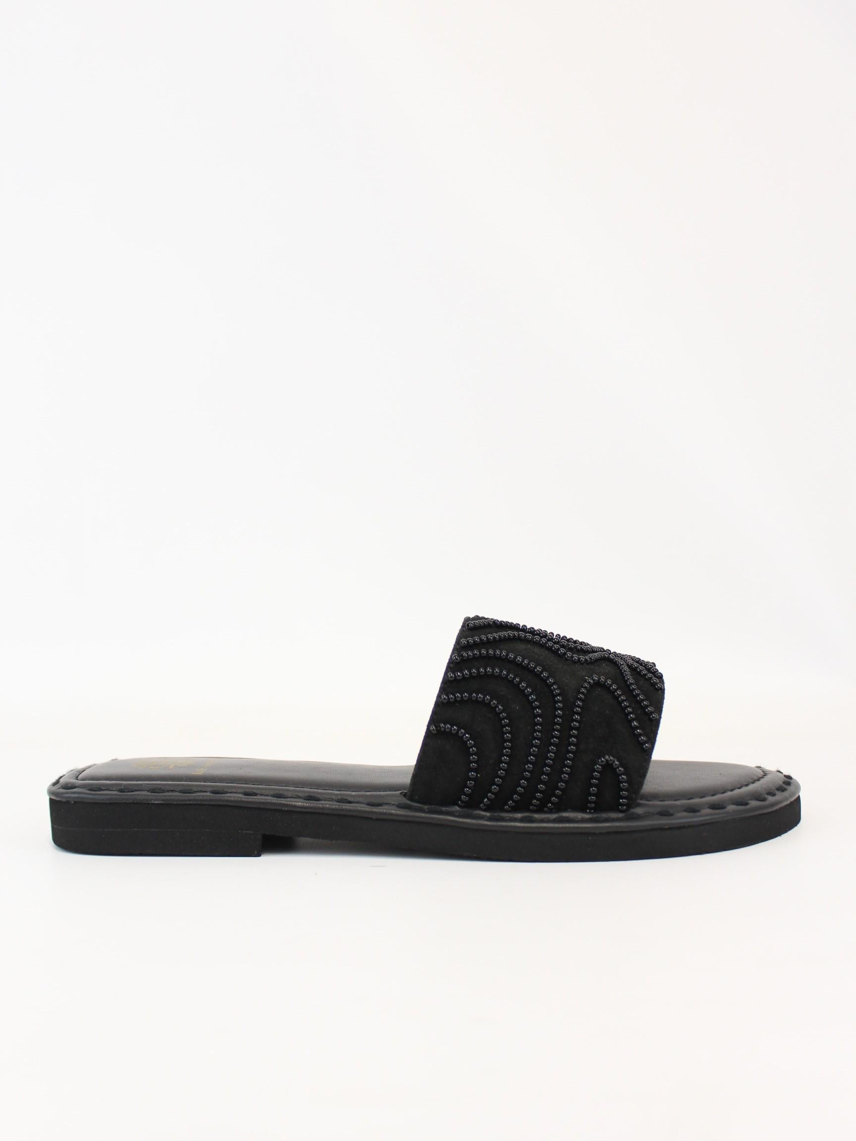 sandalo mina con perline MINA BLACK DE SIENA 