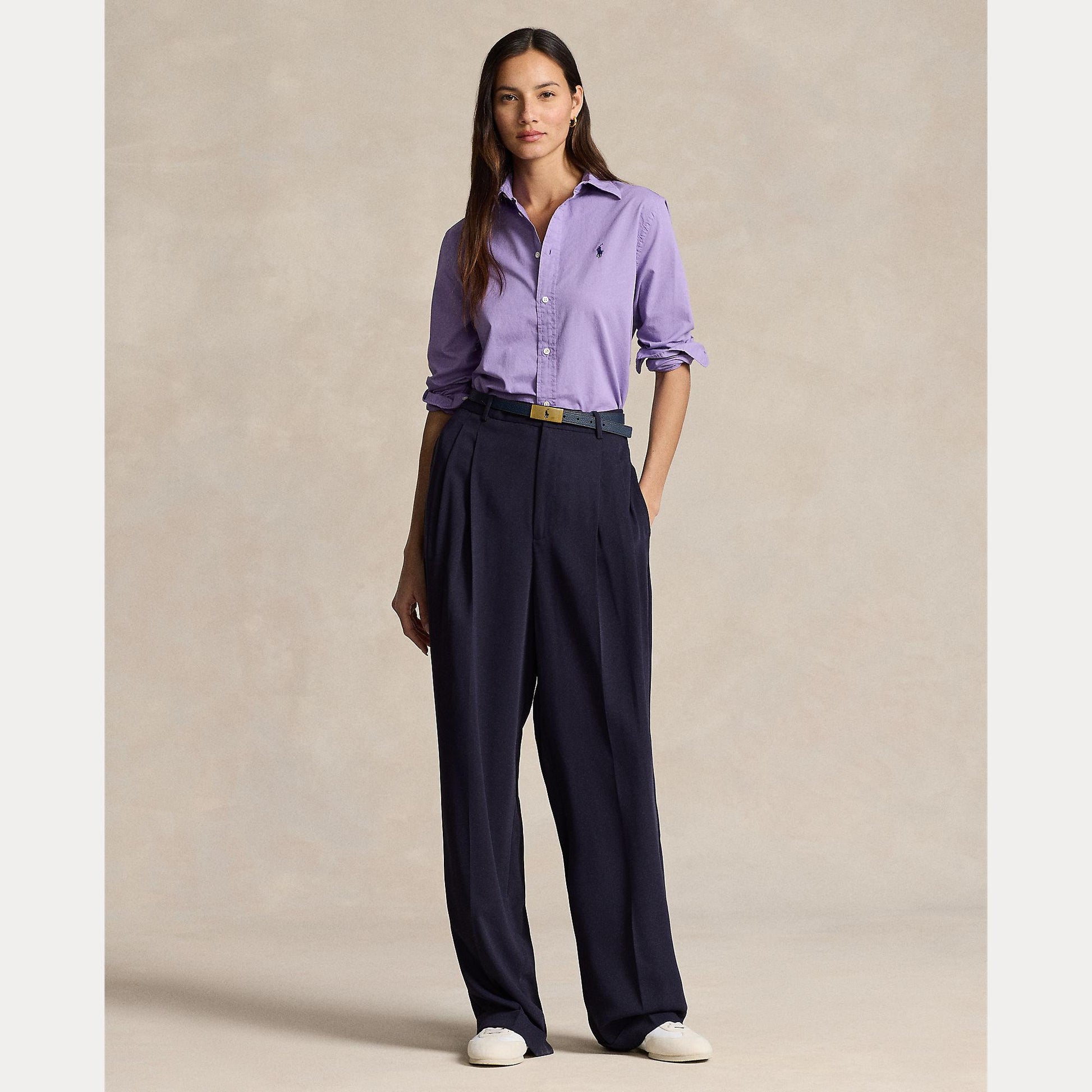 Camicia in twill di cotone con pony 211-932522 005 RALPH LAUREN POLO 