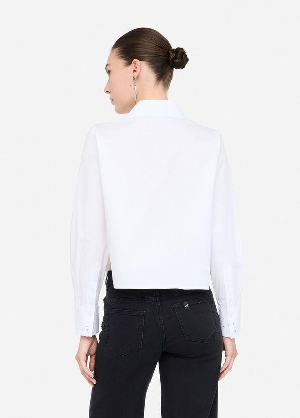 camicia applicazioni collo CF5354T067A B3251 LIU JO BLACK 