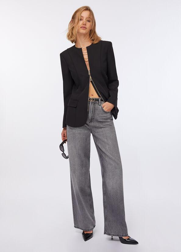 blazer con zip CF5021T2200 22222 LIU JO BLACK 