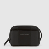 PIQUADRO pochette in tessuto riciclato Nero