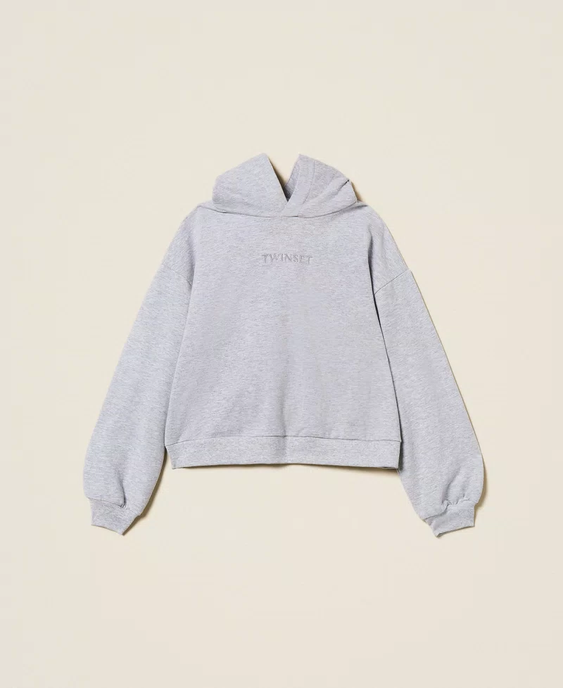 felpa con cappuccio e logo 252GJ2010 11834 TWINSET GIRL 